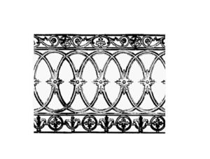 Cast Balustrade Railing CADCR0286A
