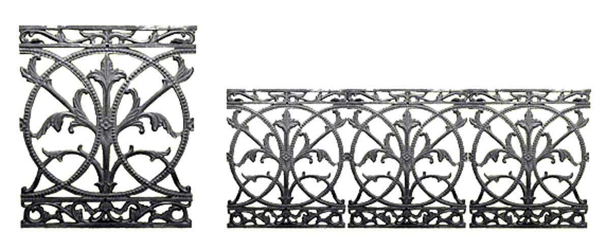 Cast Balustrade Railing CADCR0378