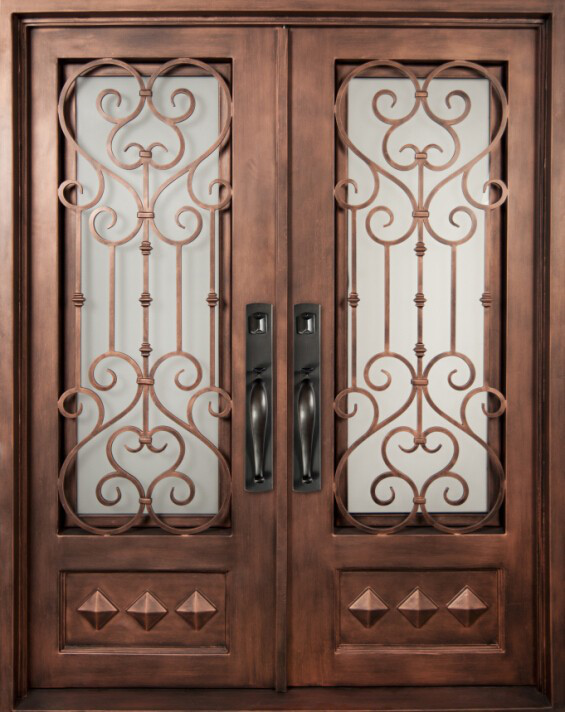 Wrought iron Timber Door WDR0305