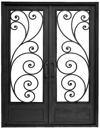 Wrought iron Timber Door WDR0319