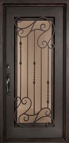 Wrought iron Timber Door WDR067