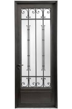 Wrought iron Timber Door WDR069