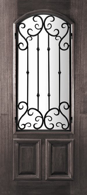 Wrought iron Timber Door WDR079