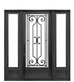 Wrought iron Timber Door WDR081