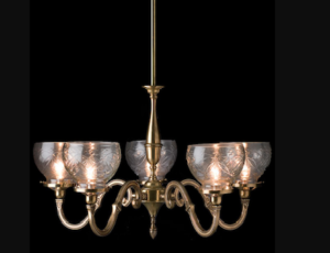 Melrose Brass Chandelier - Pendant